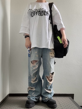 「MASONPRINCE（メイソンプリンス）のアイテム」を使った、ぽぽぬなさん（レディース・167cm）の春コーディネート