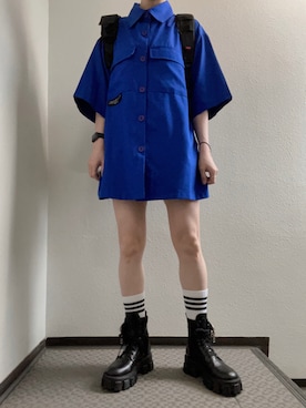 「アイテム（ブーツ）」を使った、ぽぽぬなさん（レディース・167cm）の夏コーディネート