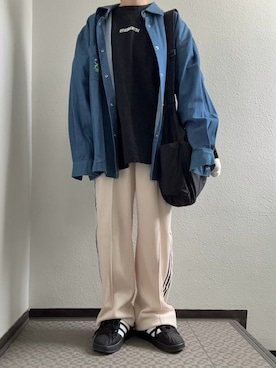 「アイテム（スウェットパンツ）」を使った、ぽぽぬなさん（レディース・167cm）の秋コーディネート