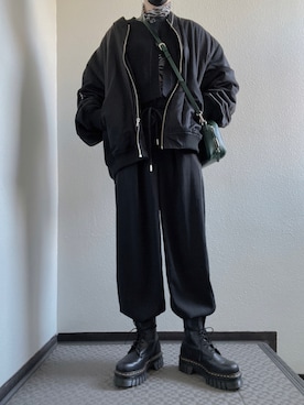 「PUNYUS（プニュズ）のアイテム（ジャケット/アウター）」を使った、ぽぽぬなさん（レディース・167cm）の冬コーディネート