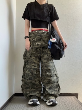 「PERSONSOUL（パーソンソウル）のアイテム」を使った、ぽぽぬなさん（レディース・167cm）の夏コーディネート