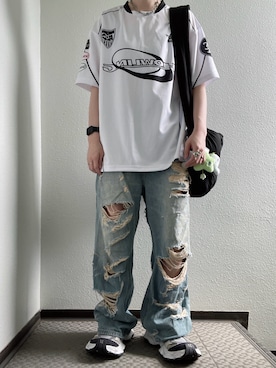 「BLESSED BULLET（ブレスドブレッド）のアイテム」を使った、ぽぽぬなさん（レディース・167cm）の夏コーディネート