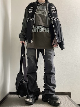 「NOT4NERD（ノットフォーナード）のアイテム」を使った、ぽぽぬなさん（レディース・167cm）の春コーディネート