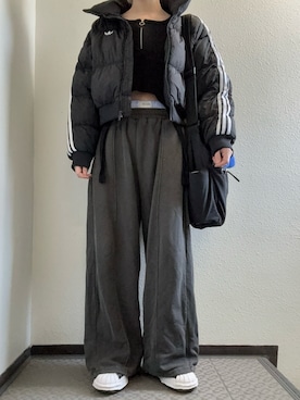 「アイテム（スウェットパンツ）」を使った、ぽぽぬなさん（レディース・167cm）の秋コーディネート