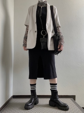 「FOREVER 21（フォーエバー トゥエンティーワン）のアイテム（その他アウター）」を使った、ぽぽぬなさん（レディース・167cm）の春コーディネート