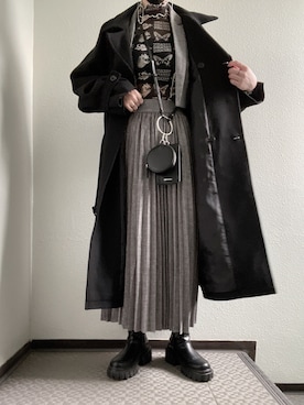 「PAGEBOY（ページボーイ）のアイテム（チェスターコート）」を使った、ぽぽぬなさん（レディース・167cm）の秋コーディネート