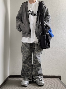 「アイテム（サンダル）」を使った、ぽぽぬなさん（レディース・167cm）の秋コーディネート