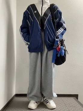 「アイテム（ナイロンジャケット）」を使った、ぽぽぬなさん（レディース・167cm）の冬コーディネート