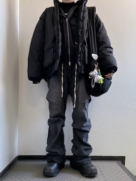 「NOT4NERD（ノットフォーナード）のアイテム」を使った、ぽぽぬなさん（レディース・167cm）の冬コーディネート