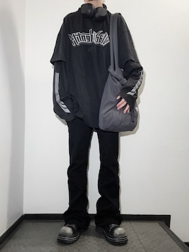 「DIMITRI BLACKのアイテム（Tシャツ/カットソー、ブラック系）」を使った、ぽぽぬなさん（レディース・167cm）の秋コーディネート