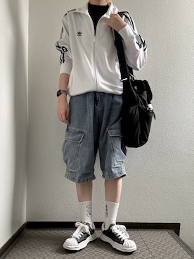 「アイテム（ブルゾン）」を使った、ぽぽぬなさん（レディース・167cm）の秋コーディネート