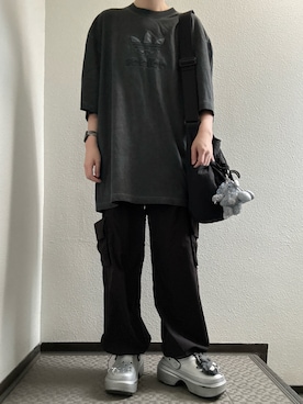 「アイテム（カーゴパンツ）」を使った、ぽぽぬなさん（レディース・167cm）の秋コーディネート