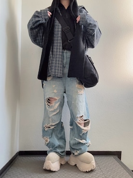 「yellow（イエロー）のアイテム」を使った、ぽぽぬなさん（レディース・167cm）の冬コーディネート