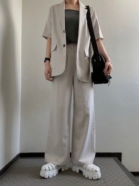 「FOREVER 21（フォーエバー トゥエンティーワン）のアイテム（その他アウター）」を使った、ぽぽぬなさん（レディース・167cm）の夏コーディネート