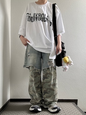 「AJOBYAJO（アジョバイアジョ）のアイテム（トップス）」を使った、ぽぽぬなさん（レディース・167cm）の秋コーディネート