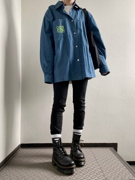 「ESC STUDIO（イーエスシースタジオ）のアイテム（トップス）」を使った、ぽぽぬなさん（レディース・167cm）の秋コーディネート