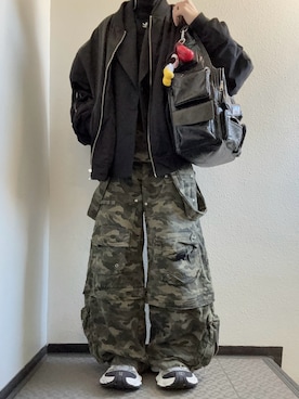 「アイテム（テーラードジャケット）」を使った、ぽぽぬなさん（レディース・167cm）の冬コーディネート