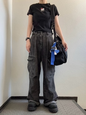 「SpRay（スプレイ）のアイテム」を使った、ぽぽぬなさん（レディース・167cm）の夏コーディネート