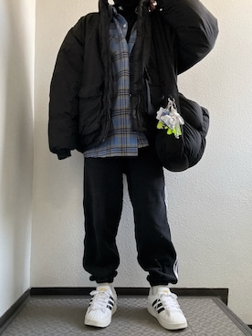 「Figments（フィグメンツ）のアイテム（ダウンジャケット/コート）」を使った、ぽぽぬなさん（レディース・167cm）の冬コーディネート