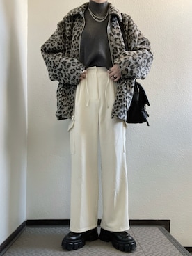 「JEANASIS（ジーナシス）のアイテム（ステンカラーコート）」を使った、ぽぽぬなさん（レディース・167cm）の冬コーディネート