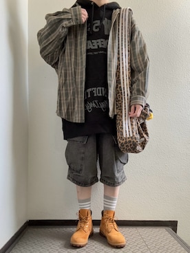 「アイテム（パーカー）」を使った、ぽぽぬなさん（レディース・167cm）の冬コーディネート