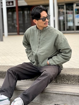 「いまどきジャケット写真」｜「アイテム（ナイロンジャケット）」を使った、Keisukeさん（メンズ・180cm）の春コーディネート