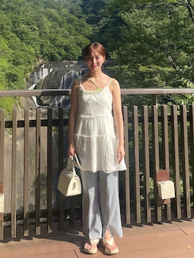 「アイテム（チュニック）」を使った、す ずさん（レディース・160cm）の夏コーディネート