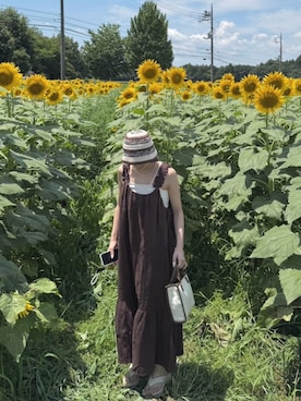 「earth music&ecology（アースミュージックアンドエコロジー）のアイテム」を使った、す ずさん（レディース・160cm）の夏コーディネート