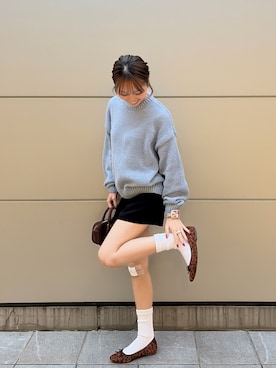 「アイテム（バレエシューズ）」を使った、す ずさん（レディース・160cm）の秋コーディネート