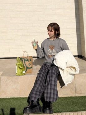 「duei（デュイ）のアイテム」を使った、寿杏𝘚𝘶𝘻𝘶さん（レディース・160cm）の冬コーディネート