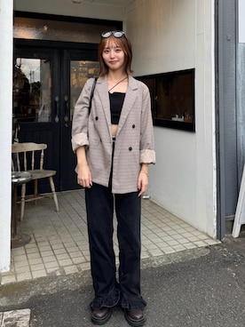 「しまむら（シマムラ）のアイテム」を使った、す ずさん（レディース・160cm）の秋コーディネート