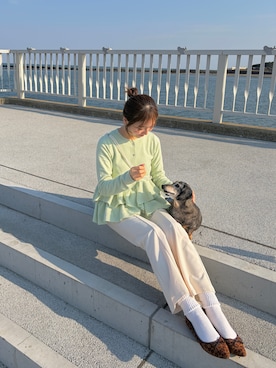 「titivate（ティティベイト）のアイテム」を使った、寿杏𝘚𝘶𝘻𝘶さん（レディース・160cm）の春コーディネート