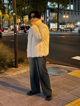 「CPCM（シーピーシーエム）のアイテム（ブルゾン）」を使った、y.hiro_xxさん（メンズ・165cm）の秋コーディネート