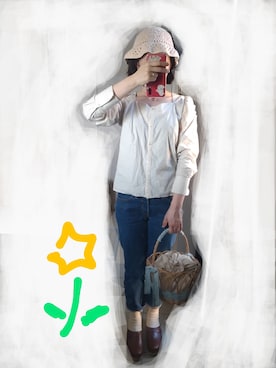 「M.deux（エムドゥ）のアイテム（かごバッグ）」を使った、🌿rururu🫧さん（レディース・160cm）の春コーディネート