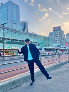 「YSL（ワイエスエル）のアイテム（トップス）」を使った、ももさん（メンズ・176cm）の春コーディネート