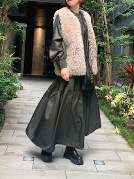 「corners」｜「アイテム（シャツワンピース）」を使った、kuririnさん（レディース・159cm）の秋コーディネート