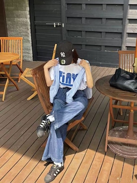 「CORNERS（コーナーズ）のアイテム（ショルダーバッグ）」を使った、kuririnさん（レディース・159cm）の夏コーディネート