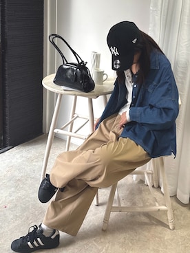 「CORNERS（コーナーズ）のアイテム」を使った、kuririnさん（レディース・159cm）の春コーディネート