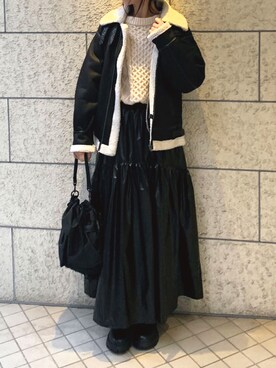 「CORNERS（コーナーズ）のアイテム（ジャケット/アウター）」を使った、kuririnさん（レディース・159cm）の冬コーディネート