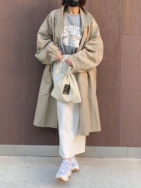 「corners」｜「アイテム（ミリタリージャケット）」を使った、kuririnさん（レディース・159cm）の冬コーディネート