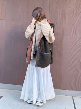 「CONVERSE（コンバース）のCONVERSE ALL STAR 40's GP OX / コンバース オールスター 40's GP OX（スニーカー）」を使った、kuririnさん（レディース・159cm）の冬コーディネート