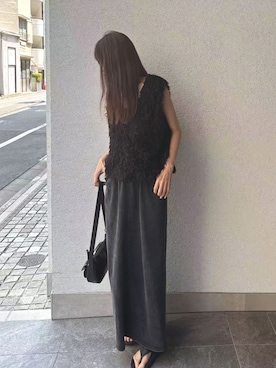 「CORNERS（コーナーズ）のアイテム（スカート）」を使った、kuririnさん（レディース・159cm）の夏コーディネート