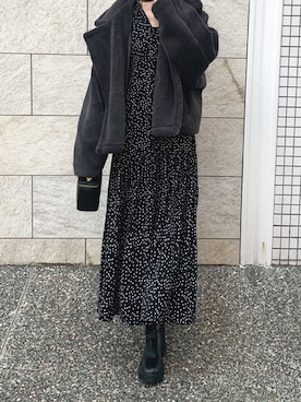 「CORNERS（コーナーズ）のアイテム（ジャケット/アウター）」を使った、kuririnさん（レディース・159cm）の冬コーディネート