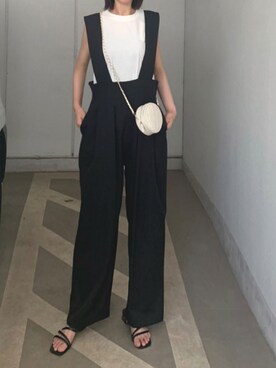 「CORNERS（コーナーズ）のアイテム（タンクトップ）」を使った、kuririnさん（レディース・159cm）の夏コーディネート