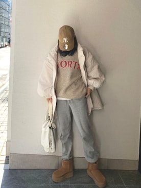 「CORNERS（コーナーズ）のアイテム（ジャケット/アウター）」を使った、kuririnさん（レディース・159cm）の冬コーディネート