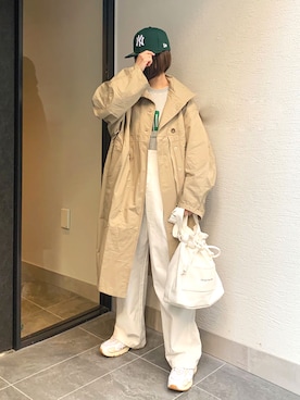 「corners」｜「アイテム（ミリタリージャケット）」を使った、kuririnさん（レディース・159cm）の春コーディネート