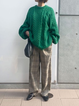 「CORNERS（コーナーズ）のYOGAプリントロンT（Tシャツ/カットソー）」を使った、kuririnさん（レディース・159cm）の秋コーディネート