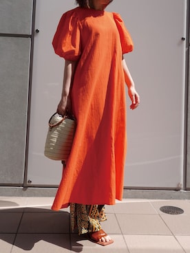 「CORNERS（コーナーズ）のCORNERS by KR　エスニックストライプワイドパンツ（その他パンツ）」を使った、kuririnさん（レディース・159cm）の春コーディネート