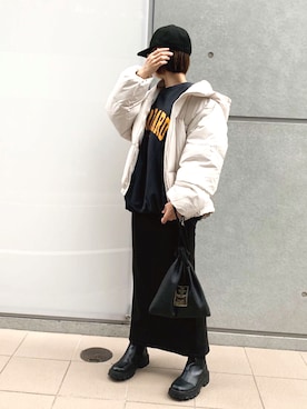 「corners」｜「アイテム（ダウンジャケット/コート）」を使った、kuririnさん（レディース・159cm）の冬コーディネート