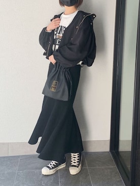 「CORNERS（コーナーズ）のアイテム（マウンテンパーカー）」を使った、kuririnさん（レディース・159cm）の冬コーディネート
